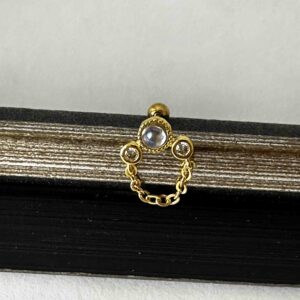Kristal Sallantılı Zirkon Piercing