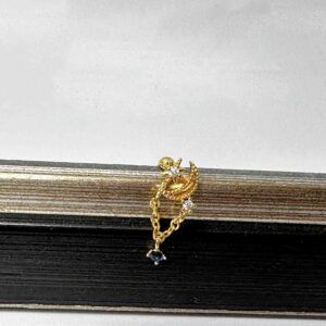 Ay Yıldız Zincir Piercing